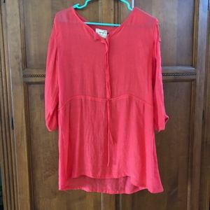 Gaya Hot Pink Silk/Cotton shirt with cute sleeves